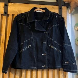 Black CottonWomen's Jacket, Size Medium